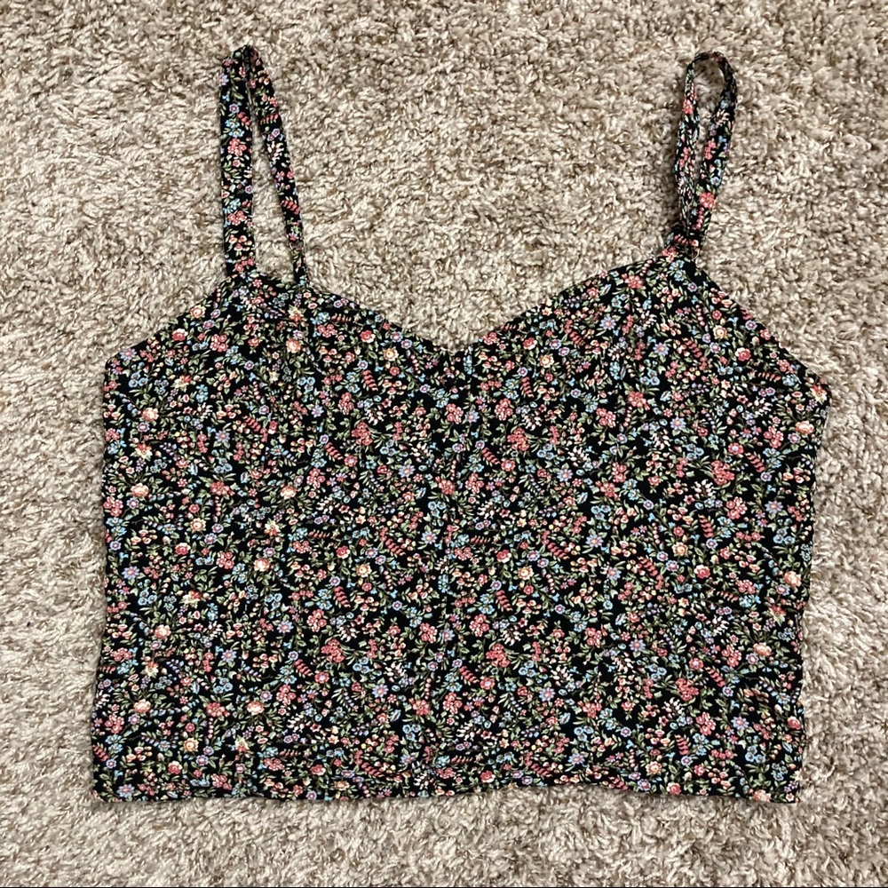 Floral Print Cropped Tank